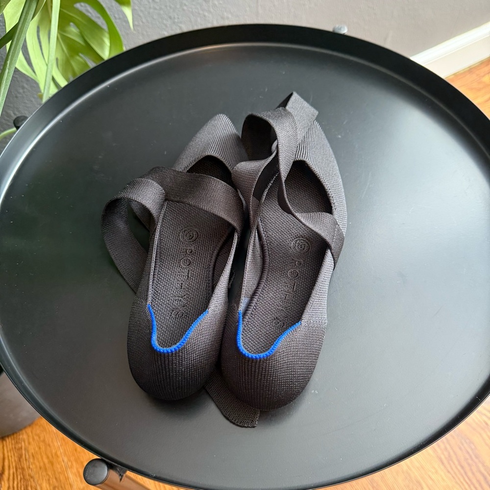 Rothy's Elegant Black Flats with Bow - Picture 5 of 6